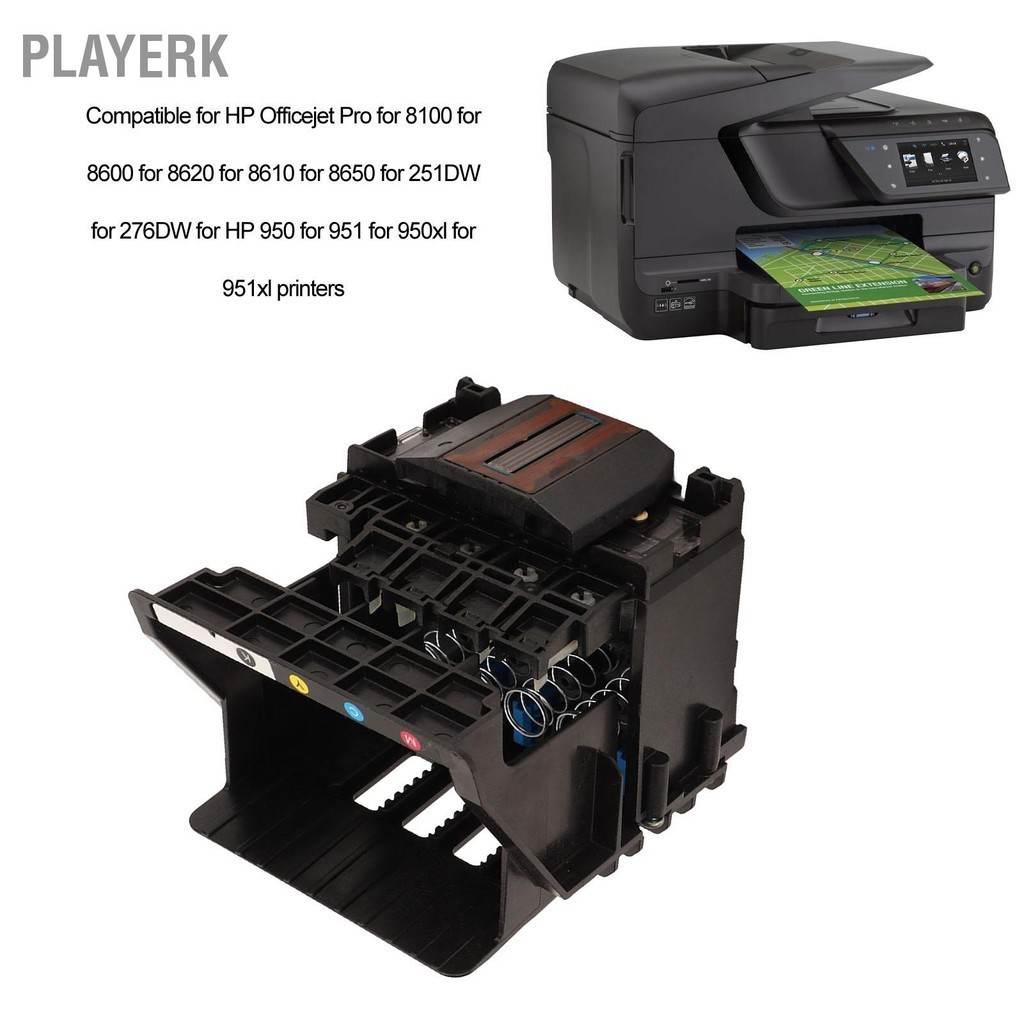 Playerk หัวพิมพ์สำหรับ 950 สำหรับ 951 950xl 951xl ชุดเปลี่ยนหัวพิมพ์สำหรับ HP Officejet Pro 8100 8600 8620 8630