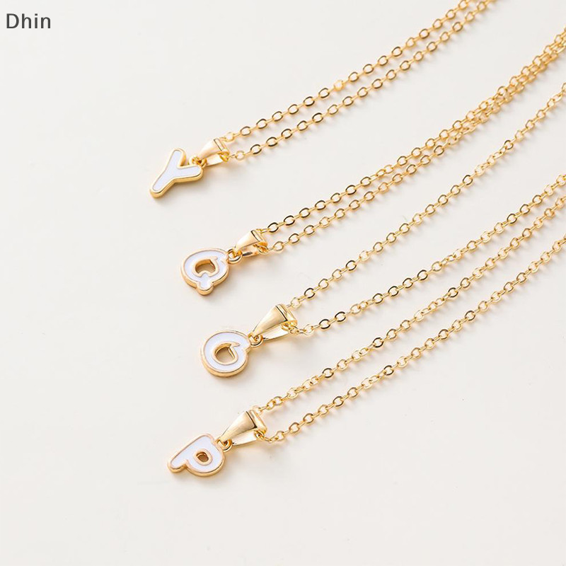 [Dhin] สร้อยคอโช้กเกอร์ จี้ตัวอักษร A-Z เครื่องประดับแฟชั่น สําหรับผู้หญิง COD