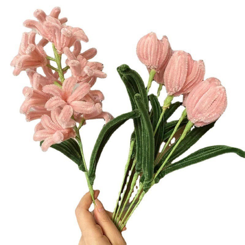 10Pcs 30cm ลวดกํามะหยี่ดออกไม้ DIY ดอกไม้  เด็กทำงานฝีมือ ขึ้น สีมาการอง เด็ก  ของขวัญ  เทศกาล ของตกแต - รูปที่ 4