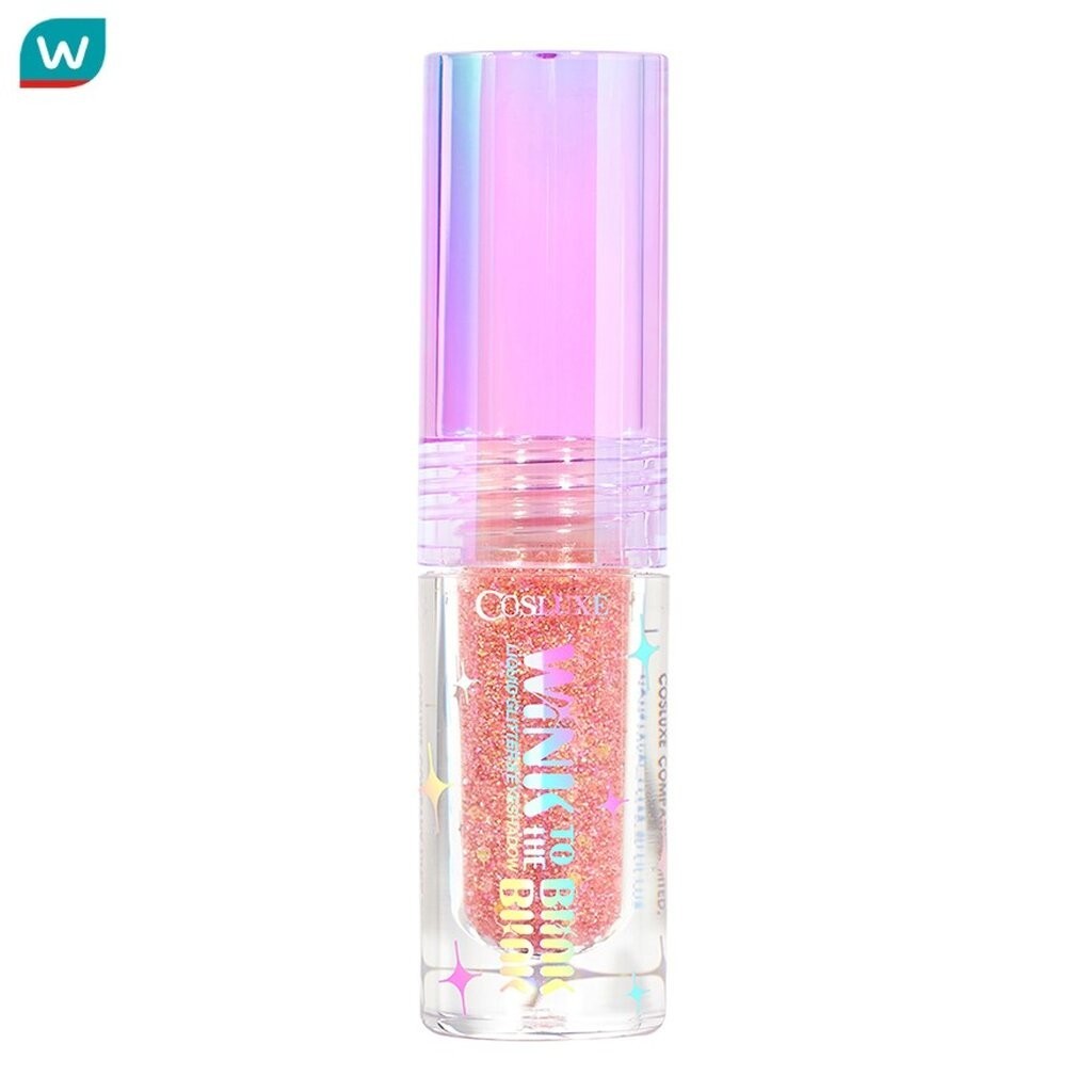 Cosluxe คอสลุคส์ ซุปเปอร์ สตาร์ ลิควิด กลิตเตอร์ 1.5ก. 02 โรส สตาร์