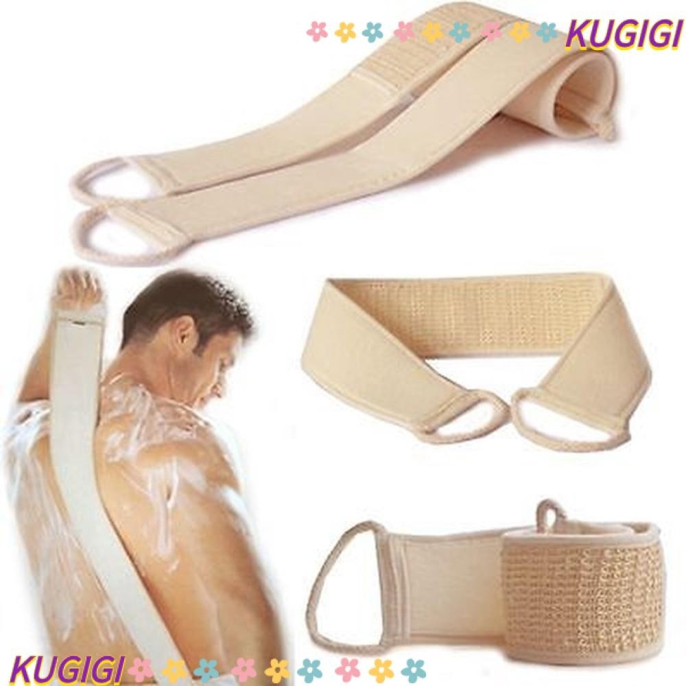 Kugigi สายรัดหลัง ใยบวบ สองด้าน แถบยาว ขัดผิว อาบน้ํา เข็มขัดนวดตัว เข็มขัดทําความสะอาด ผ้าเทอร์รี่ ทัพพี ใยบวบ อาบน้ํา ร่างกาย หลัง ขัด อาบน้ํา ถู