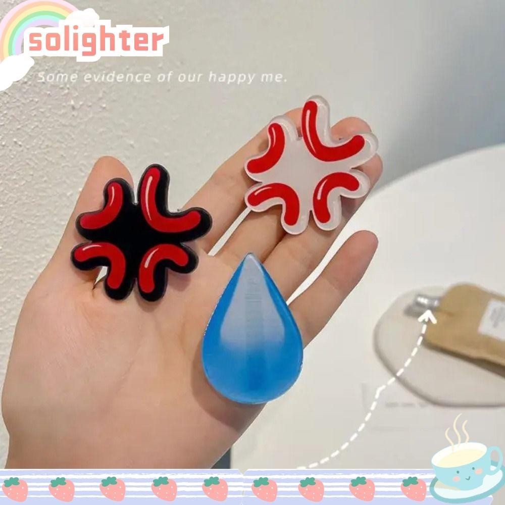 Solighter กิ๊บติดผม ลายการ์ตูนอีโมติคอนตลก แฮนด์เมด สําหรับผู้หญิง