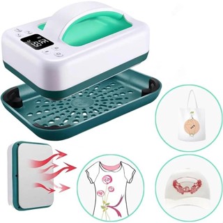 ทีเสื้อเครื่องกดร้อน,17.78ซม.x12.70ซม.แบบพกพามินิเครื่องกดร้…