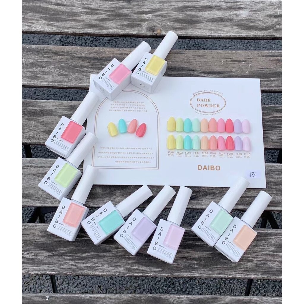 สีเจล DAIBO 10สี รหัส ( A-13 ) เจลสีโทนขนม คุณภาพดี แถมชาร์ตสีสวยมาก สีเจลทาเล็บ ยาทาเล็บเจล