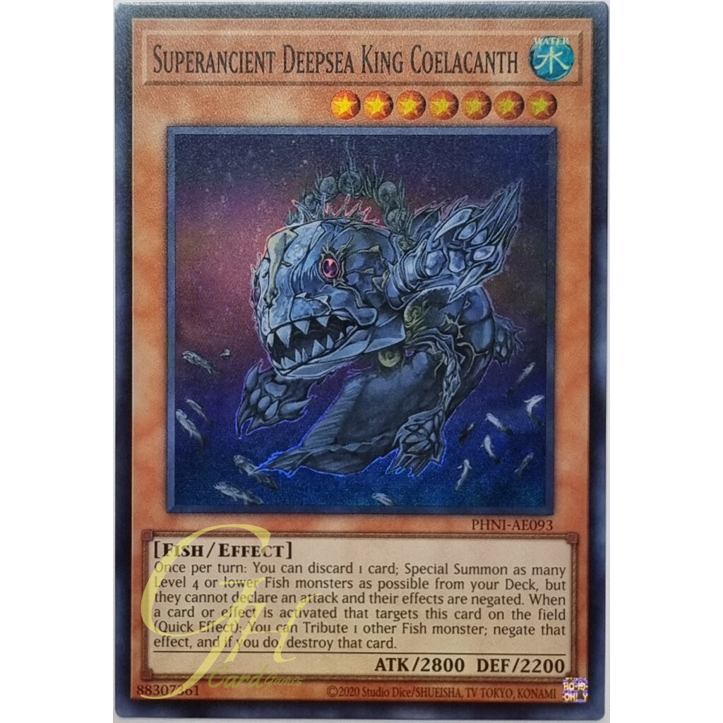 Yugioh [PHNI-AE093] Superancient Deepsea King Coelacanth (Super Rare)