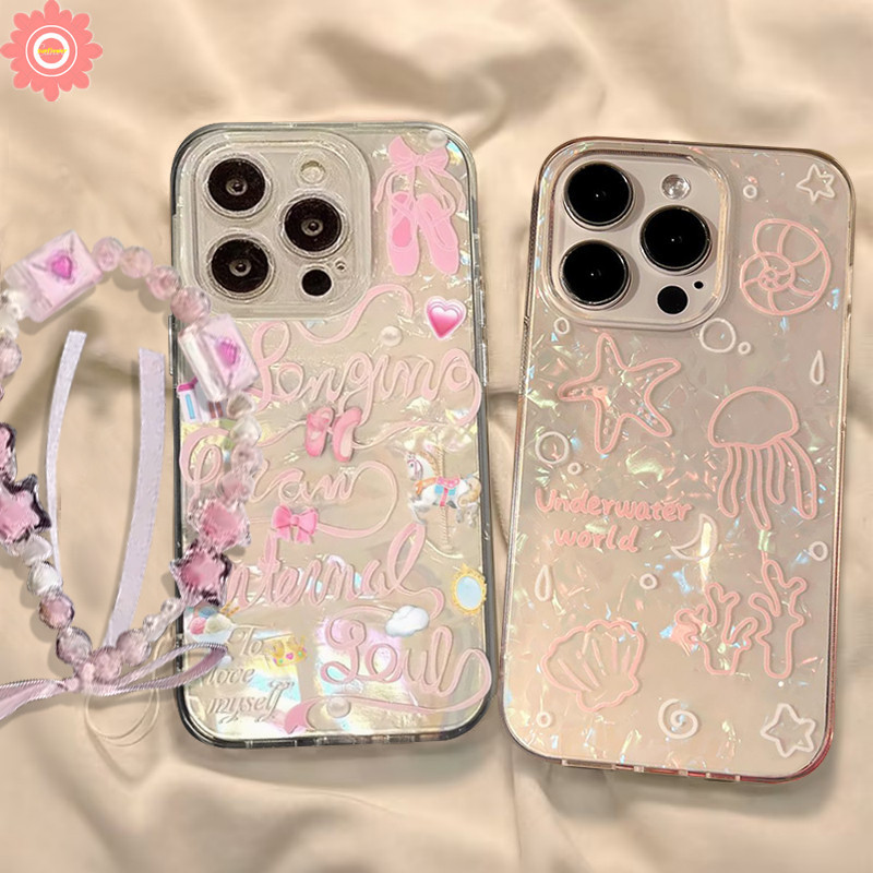 เคสโทรศัพท์มือถือ ลายปลาดาว แมงกะพรุน สีรุ้ง สร้างสรรค์ สําหรับ Redmi 13C 10A 12C A1 9 10C 9A 9 A2 10 12 9T Note 13 9 11 10s 8 11s 10 12 Pro Max Poco X6 X5 M3 Mi 11 12 Lite เคสหัวใจ