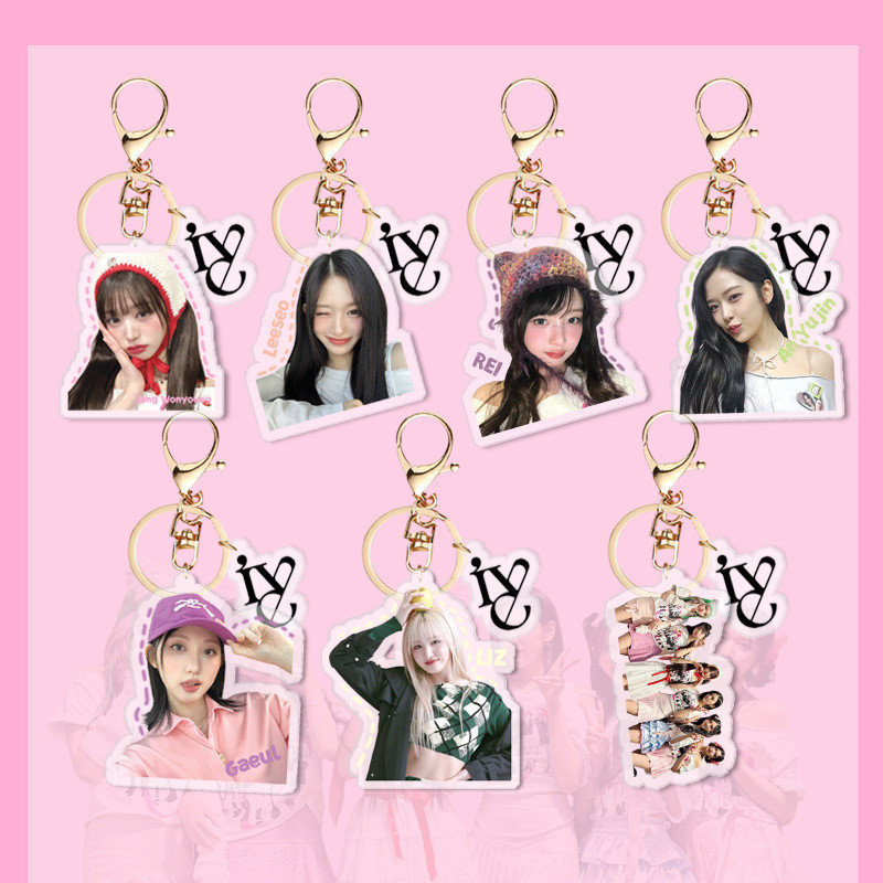 พวงกุญแจอะคริลิค จี้ Kpop IVE Gaeul Wonyoung LIZ Rei Leeseo สําหรับห้อยกระเป๋า