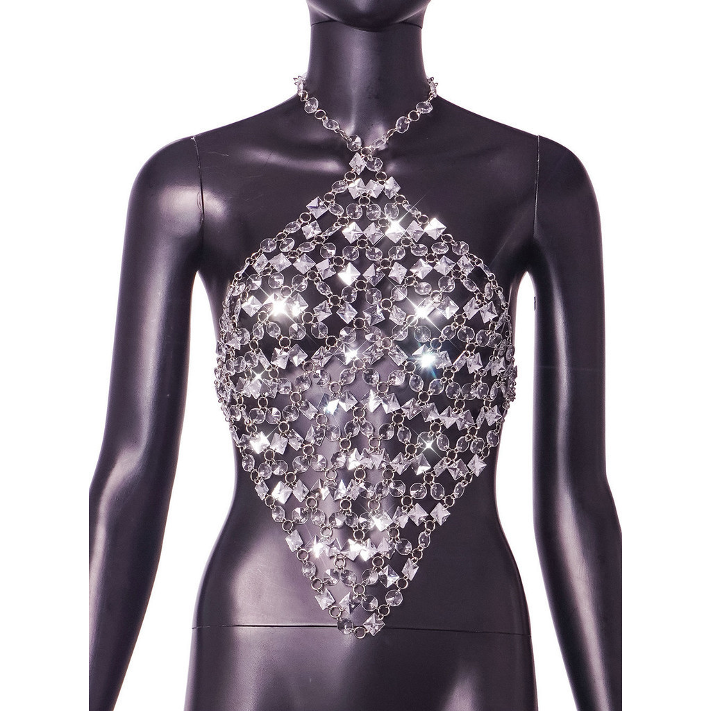 เสื้อโซ่อัญมณีดีไซน์เซ็กซี่ สไตล์ไนท์คลับสุดหรู รุ่น 21020 - รูปที่ 4
