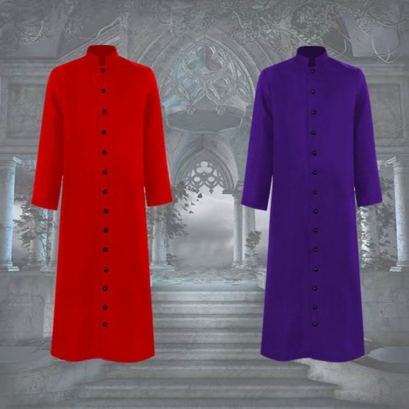 เครื่องแต่งกายคอสเพลย์ ชุดนักบวช นักบวช นักบวช สไตล์ฮาโลวีน