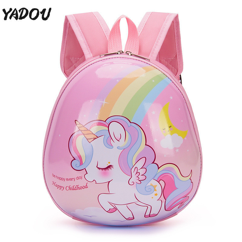 Yadou กระเป๋าเป้สะพายหลัง กระเป๋านักเรียน ลายการ์ตูนยูนิคอร์นน่ารัก สําหรับเด็กอนุบาล
