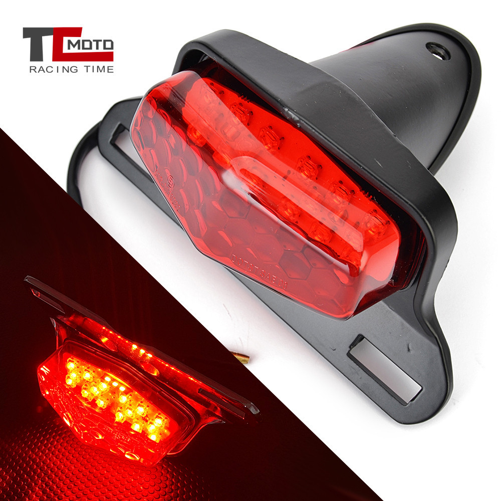 ไฟท้ายรถจักรยานยนต์ LED สําหรับ Triumph Bonneville Cafe Racer ไฟเบรกท้าย สําหรับ Harley Honda Yamaha Bobber Suzuki