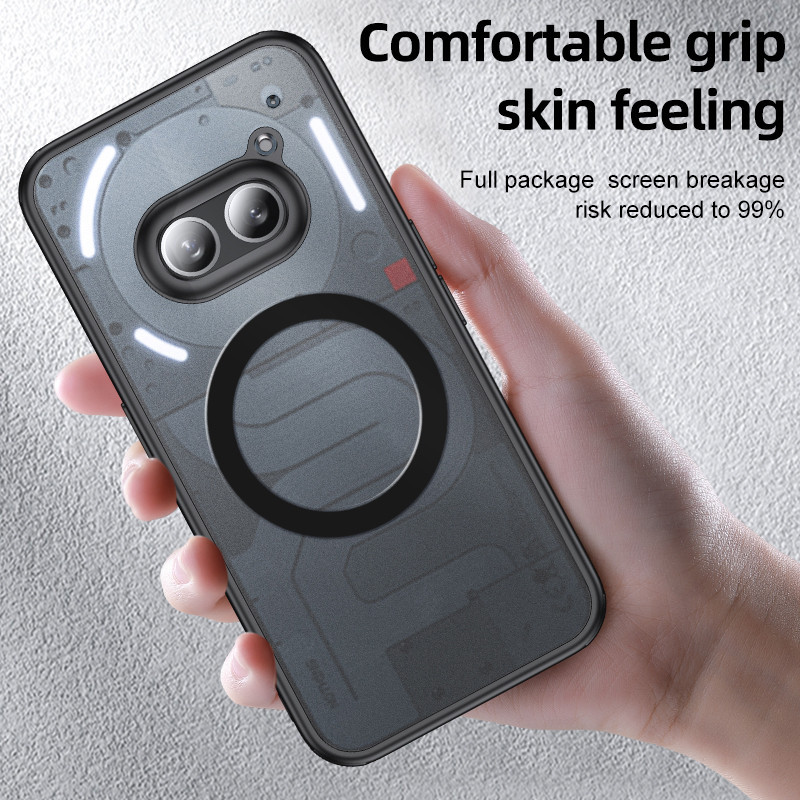 สําหรับ Nothing Phone 2A / 2A Plus Case ELVEV โปร่งใส Matte Hard PC กันกระแทก Semitransparent ฝาหลังดูด - รูปที่ 5