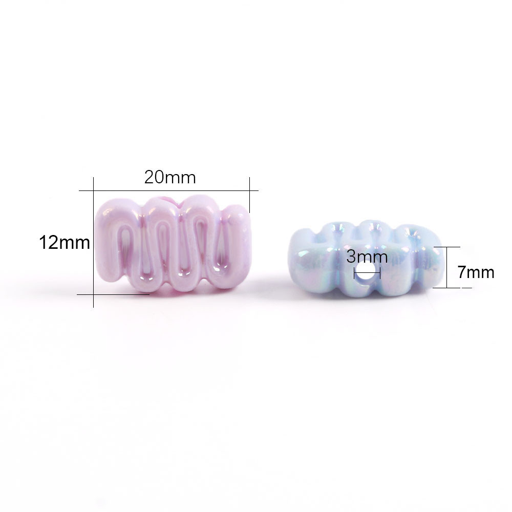 10pcs AB Mixcolor อะคริลิคคุกกี้ลูกปัดหลวม Spacer ลูกปัดสําหรับเครื่องประดับทํา Diy สร้อยข้อมือสร้อยคอโทรศัพท์ Chain Decor Craft - รูปที่ 2