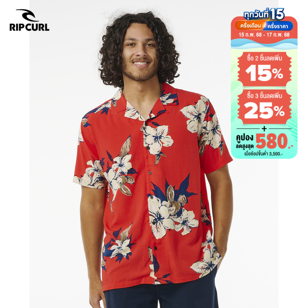 RIPCURL เสื้อเชิ้ต 03EMSH ALOHA HOTEL S/S SHIRT W24