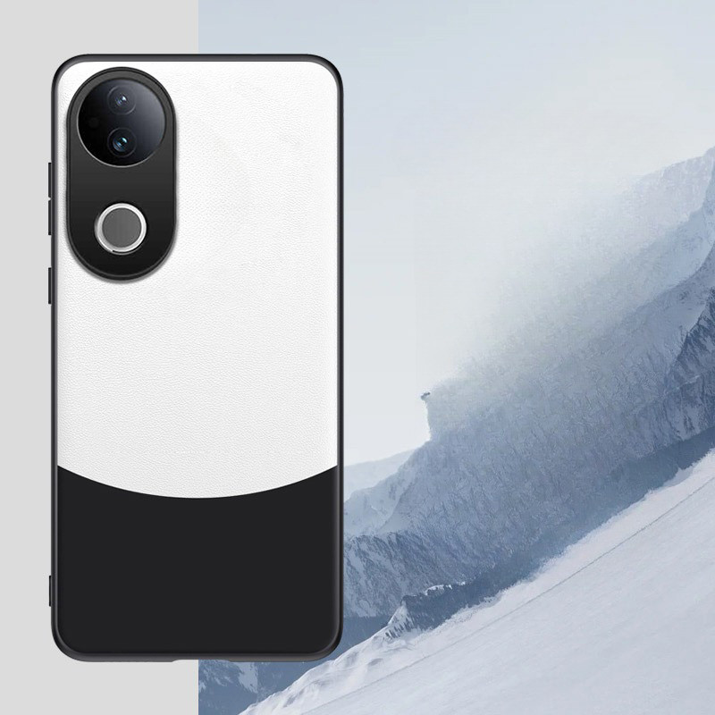 สําหรับ Vivo V50 V60 Pro Pro Pro กรณี 360 องศาป้องกันหนัง Soft Border Design Anti-ลายนิ้วมือสี Block