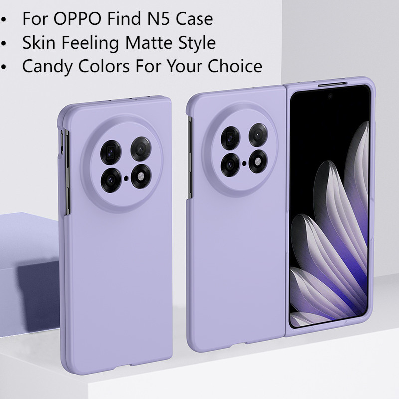 Matte Skin Feeling PC Hard Flip Case สําหรับ OPPO Find N5 N5 Phone Cover Casing