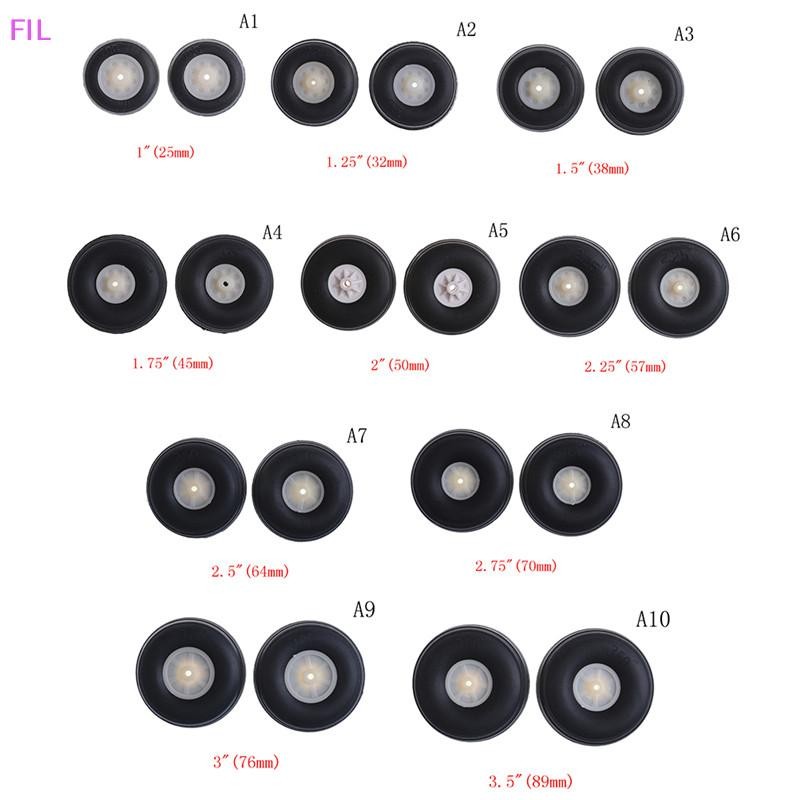 FIL 1" - ล้อยาง 3.5" พร้อมดุมล้อพลาสติกสําหรับชิ้นส่วนทดแทนเครื่องบิน RC