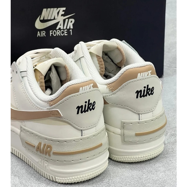 Nike Air Force 1 Low Shadow Cream（ของแท้ 100%） รองเท้า new