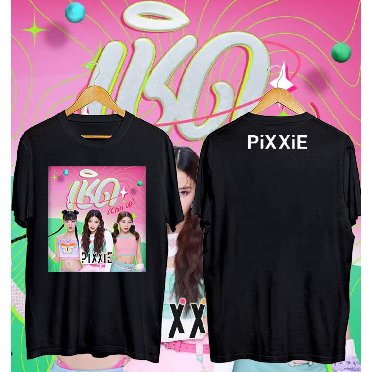 ล่าสุดผ้าฝ้ายสาวเสื้อยืดไทยนิยม Pixxie นักร้องสมาชิกแฟชั่นเสื้อยืด
