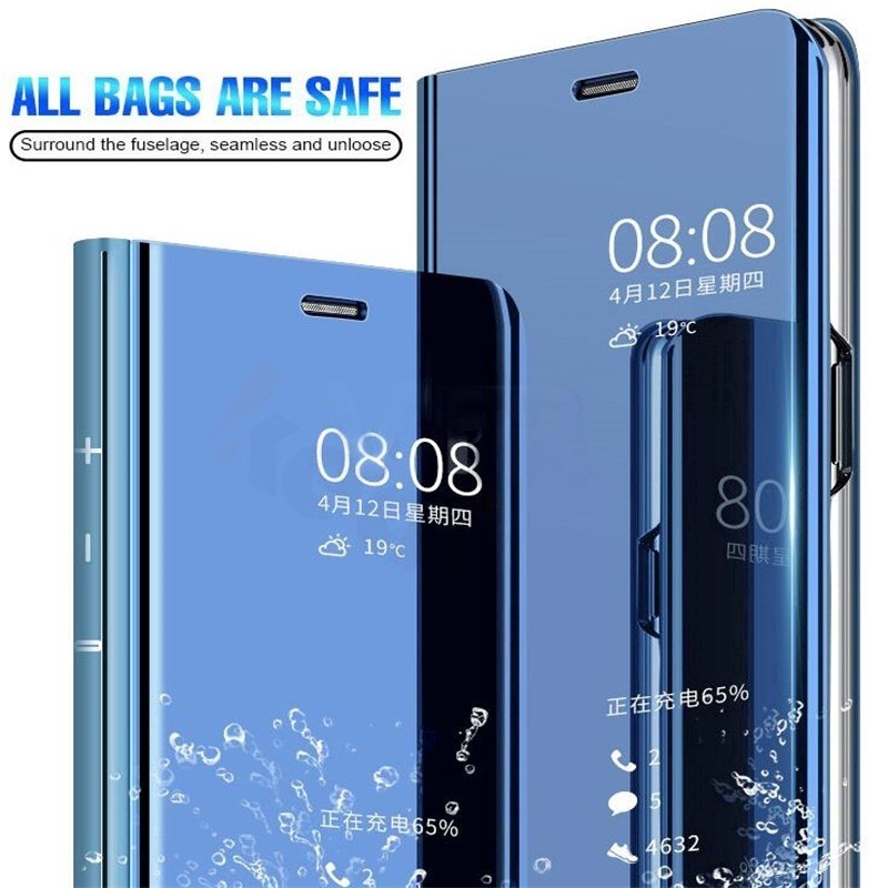 เคสโทรศัพท์มือถือแบบกระจก ฝาพับ สําหรับ Samsung Galaxy A12 A22 A32 A52 A52S 5G A53 A73 5G M12