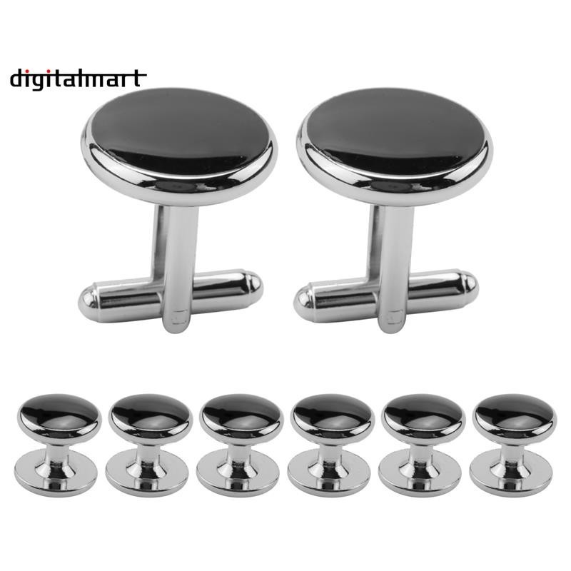 [digitalmart] ชุดกระดุมข้อมือ 2 กระดุม และกระดุม 6 เม็ด สําหรับเสื้อทักซิโด้ ธุรกิจ งานแต่งงาน