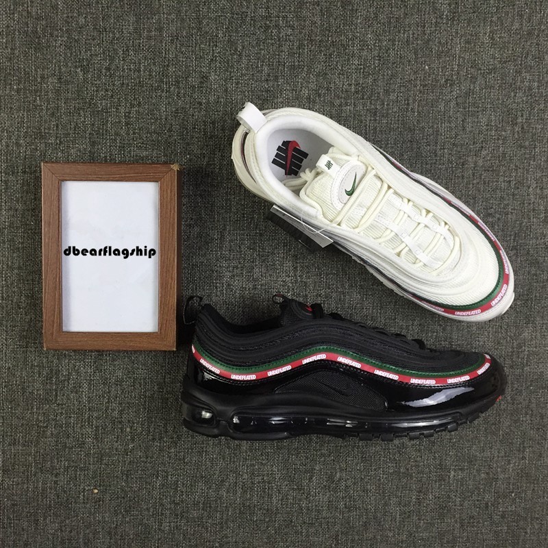 2022 【ready stock】undefeated x Nike Air Max 97 black white jointly signed running shoes111