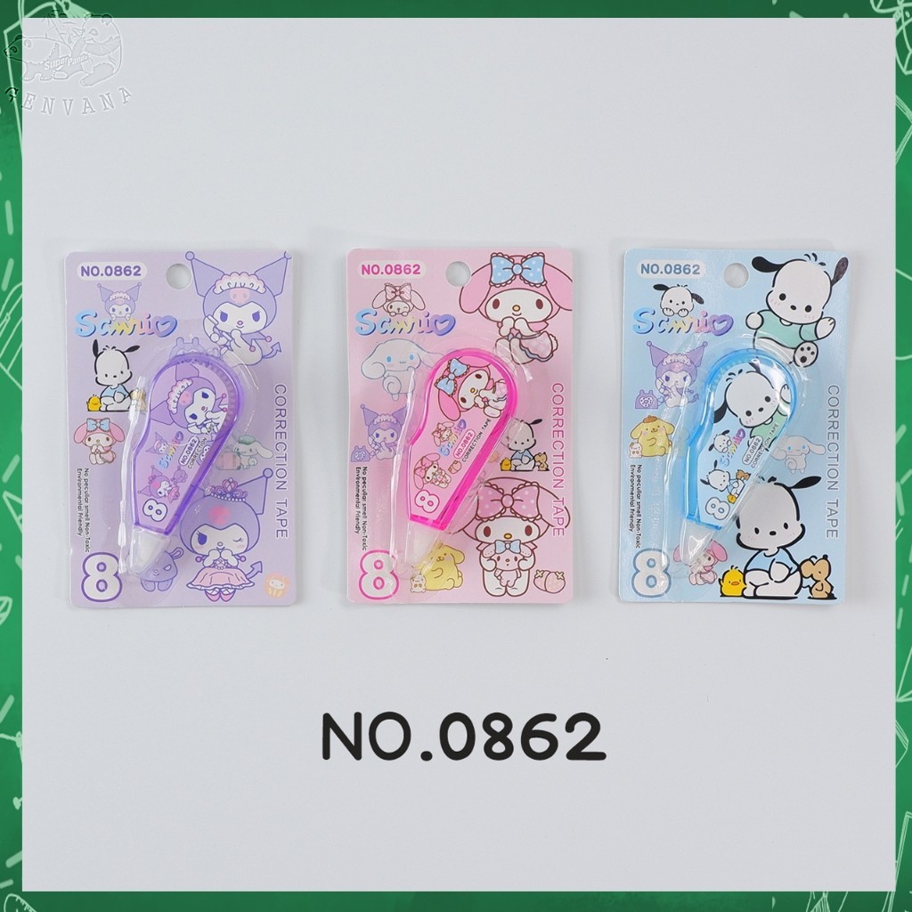 ลิควิดเทป 8/18 เมตร (0862,0162) ลายการ์ตูน พร้อมส่ง เทปลบคำผิด ลิควิด