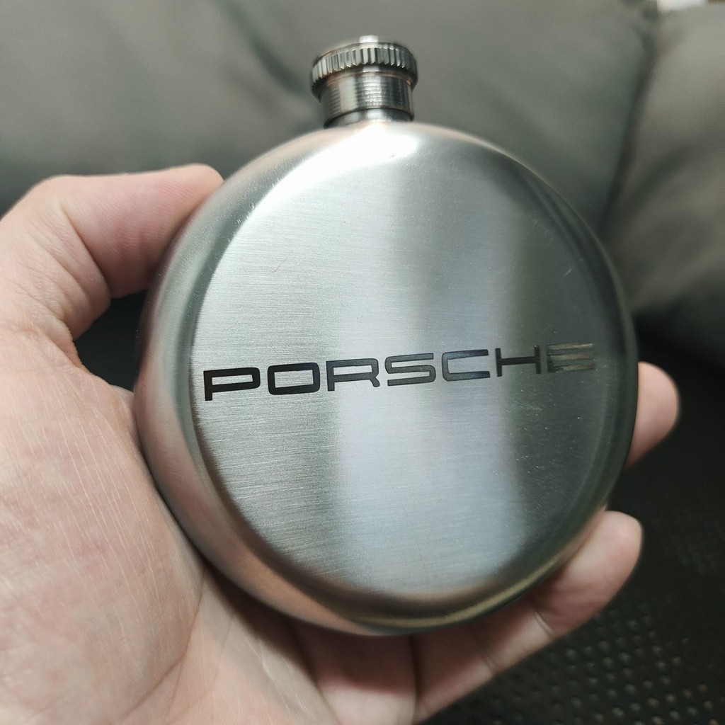 PORSCHE small water cup macan Cayenne Cayman taycan 718 Boxster 911 Panamera in-car portable outdoor camping portable stainless steel round kettle