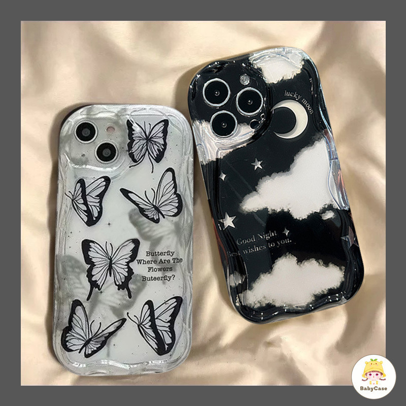 Star Cloud Dream Butterfly กรณีโทรศัพท์โปร่งใสสำหรับ iPhone 11 15 13 12 14 Pro Max 7Plus XR X XS Max 7 8 Plus