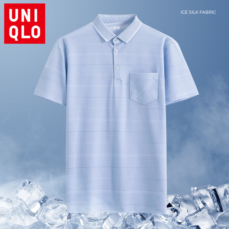 Uniqlo เสื้อยืดโปโล แขนสั้น ลําลอง คุณภาพสูง เหมาะกับฤดูร้อน สําหรับผู้ชาย