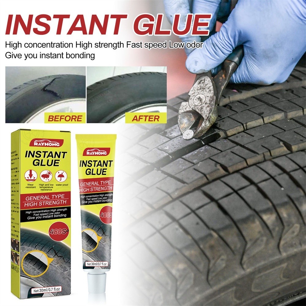 ⚡FAST SHIPPING⚡⚡ Car Tire Crack Repair Glue Tire Repair Adhesive Rubber Sealant Truck Motorcycle Bic