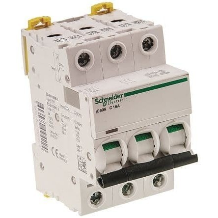 Schneider MCB IC60N 3P 16A 16 A 6KA A9F74316