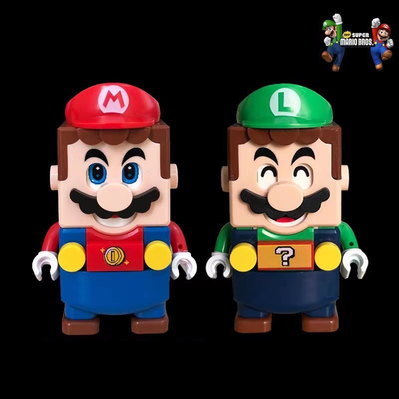 ของเล่นบล็อกตัวต่อเลโก้ Mario Luigi ขนาดเล็ก เหมาะกับของขวัญ สําหรับเด็ก