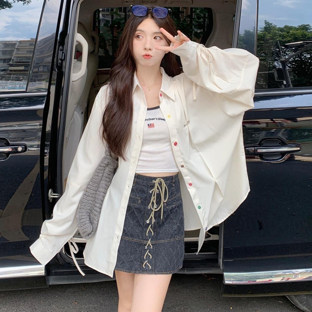 Anna W292 เสื้อเชิ้ตแขนยาว สวยมาก การออกแบบกระดุม ออกแบบดี งานจริงสวยตรงปก ราคาดีเวอร์ สวยเเซ่บปังจ้า