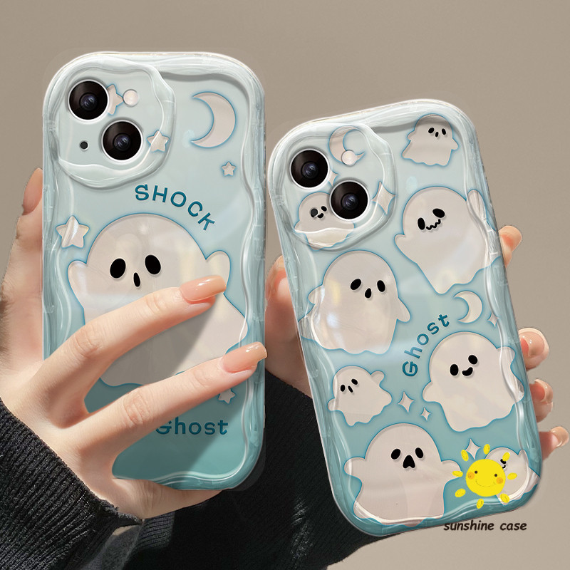 เคสไอโฟน FOR IPHONE 11 14 PRO iPhone 11 13 12Pro MAX X XS XR XSMAX 6 7 8 Plus ผีน่ารัก เคส Phone Case