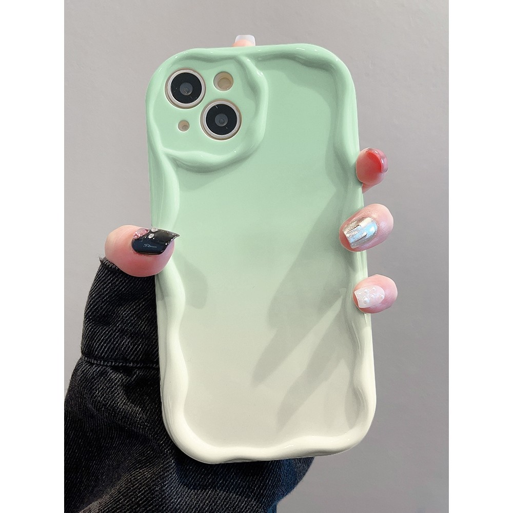 เคสไอโฟน FOR IPHONE 11 14 PRO iPhone 11 13 12Pro MAX X XS XR XSMAX 6 7 8 Plus สีไล่ระดับสีเขียว น่าสนใจ เคส Phone Case - รูปที่ 4