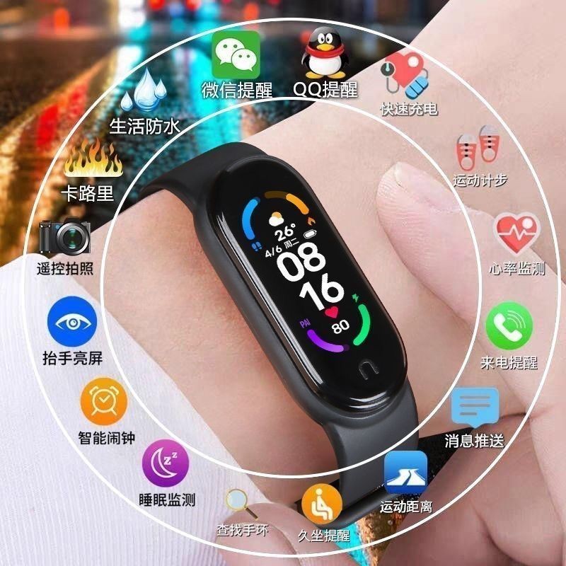 นาฬิกาข้อมือสมาร์ทวอทช์ อเนกประสงค์ m7 สําหรับ Xiaomi Android B15B