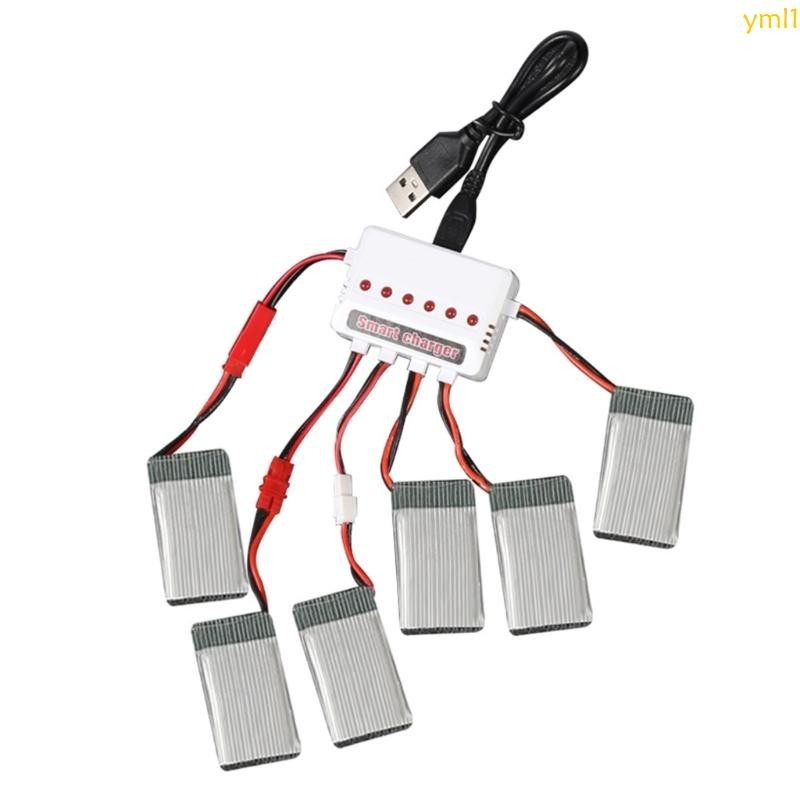 Yml1 6 in 1 ที่ชาร์จแบตเตอรี่ Li-po 3 7V XH2 54 XH4 0 JST ปลั๊ก สําหรับโดรน คอร์ดคอปเตอร์วิทยุบังคับ