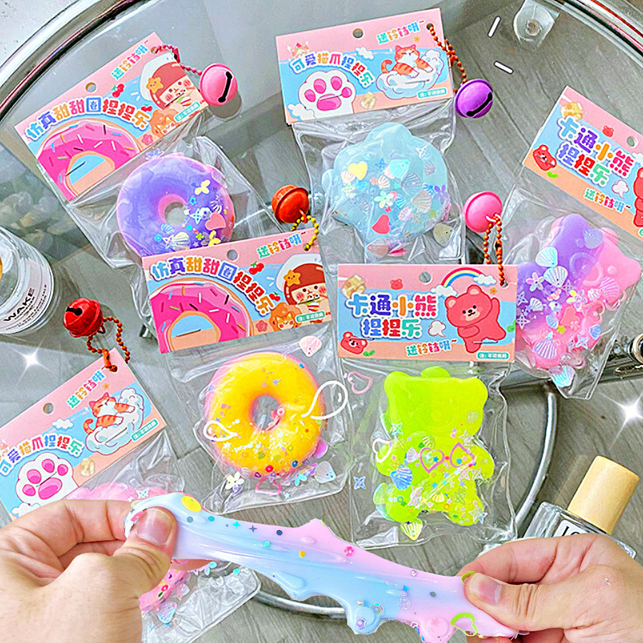 สกุชชี่ ของเล่นบีบ นุ่มนิ่ม pinch family พร้อมเม็ดโฟมและของตกแต่ง น่ารัก ตกแต่งบ้าน บีบคลายเครียด