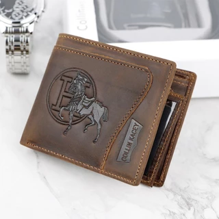 Collin Kacey FA.. กระเป๋าสตางค์หนังแท้ชาย ทนต่อการสึกหรอ ใส่บัตรธนาคารได้หลายใบ Zip Short Wallet