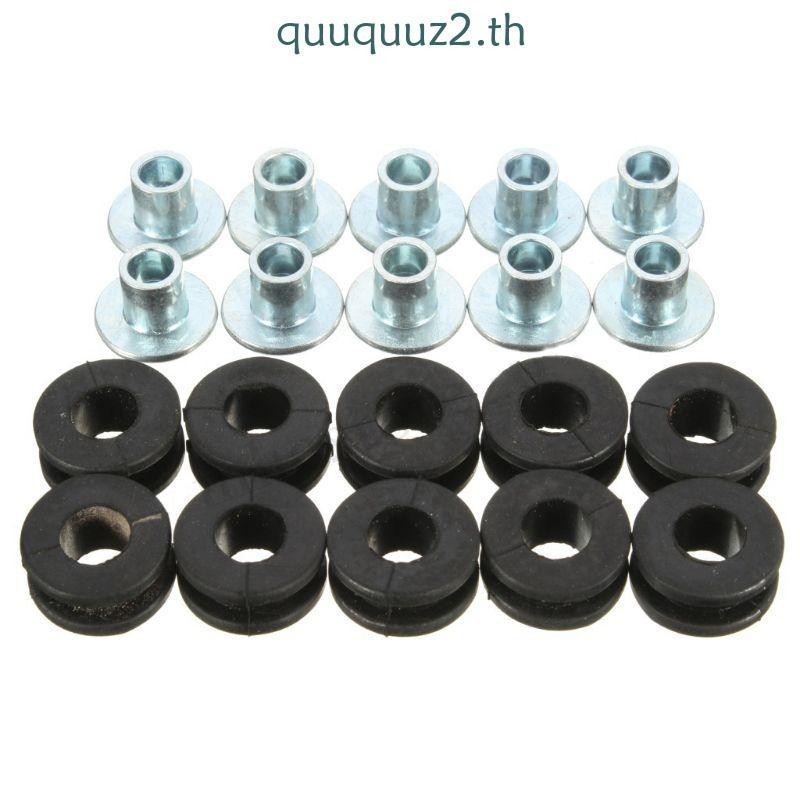 Quu 10 ชิ้น รถจักรยานยนต์ ปลอกยาง แฟริ่ง บูชชิ่ง ยาง แรงดัน บรรเทา เบาะ อะไหล่เปลี่ยนรถจักรยานยนต์