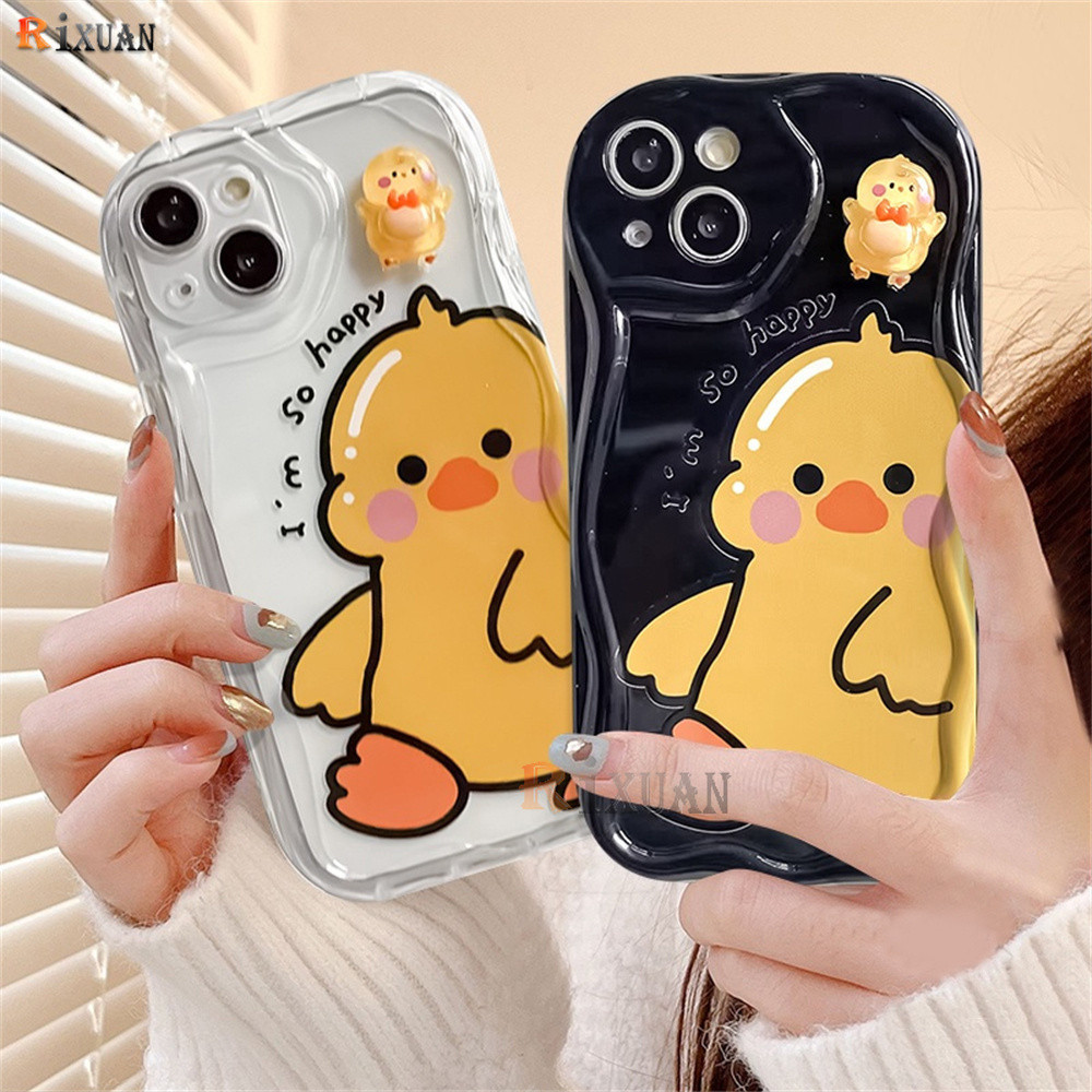 เคสโทรศัพท์มือถือแบบนิ่ม ลายเป็ดน้อย 3D สีเหลือง พร้อมตุ๊กตา สําหรับ Redmi Note 13 Pro 13C 12 A2 A1 12C 10 10C 10A 9C 9A 9T Note 12 Pro 11 11S Note10 10s Poco X5 5G M3 X3 C40 C55 Rixuan - รูปที่ 5