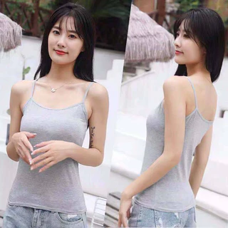 เสื้อสายเดี่ยว เต็มตัว (ผ้าคอตตอน) ซับในผู้หญิง ไม่ร้อน ผ้ายืด