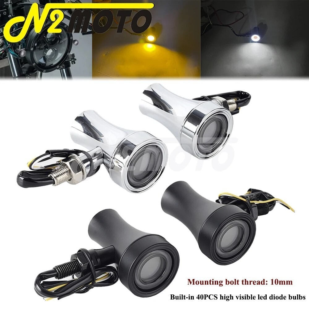 N2 10mm Bolt Universal LED Running Blinker Motorcycle 12V Turn Signal Light For Kawasaki Ducati BMW 