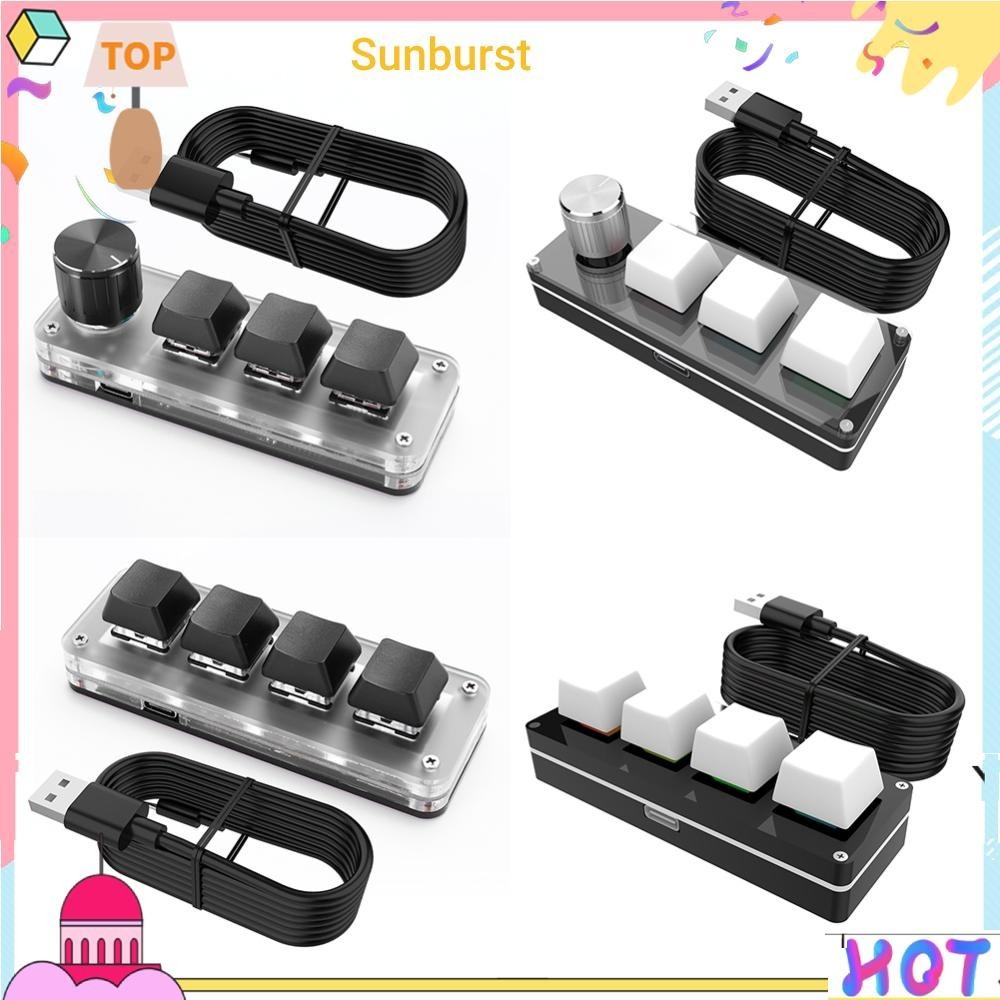 คีย์บอร์ด 3 คีย์ 1 ลูกบิด 4 คีย์ แบบมีสาย USB ขนาดเล็ก [Sunburst11.th]