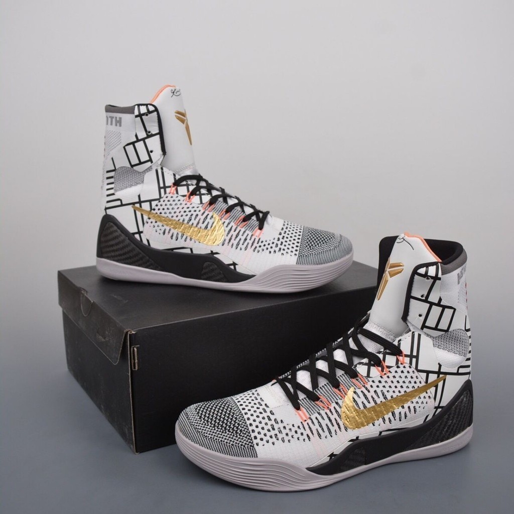 Kobe 9th Generation High-Top Black Month kobe9 Master's Road Real Carbon Plate Practical รองเท้าบูท 