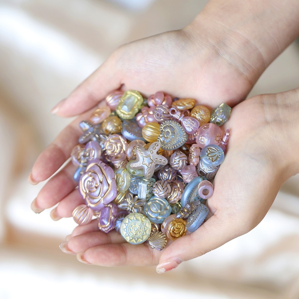 St. kunkka ลูกปัดอะคริลิค เพ้นท์สีทอง 20 กรัม สําหรับทําสร้อยคอ สร้อยข้อมือ DIY - รูปที่ 5