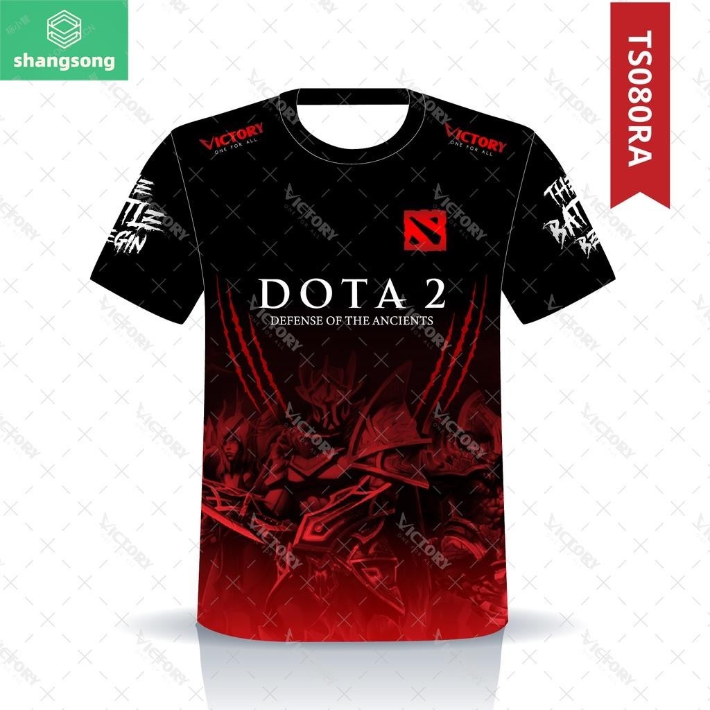 Shangsong TS080 - DOTA 2 VICTORY JERSEY Quick Dry MICROFIBER JACQ ROUNDNECK แขนสั ้ น