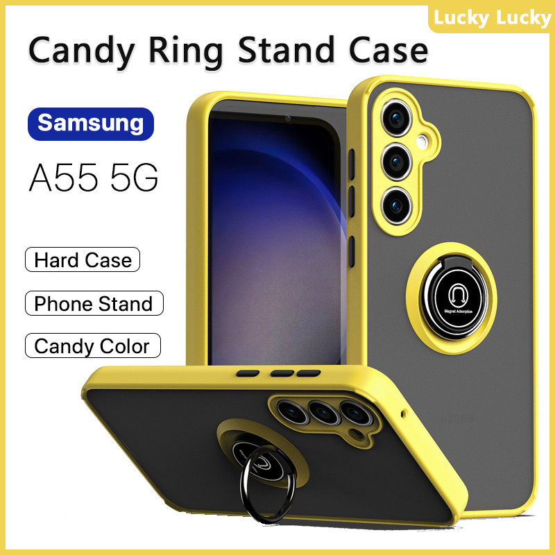 เคส Samsung A16 A06 A26 A36 A56 5G 4G LTE หรา ที่วางแหวนอะครีลิคแบบแข็ง เคส กันกระแทก รองรับรถ ที่วา