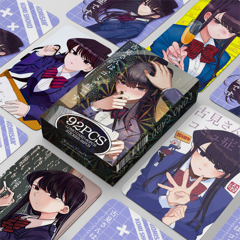 Komi Can't Communicate Photocard Lomo Card Sticker 92 ชิ้น/กล่อง